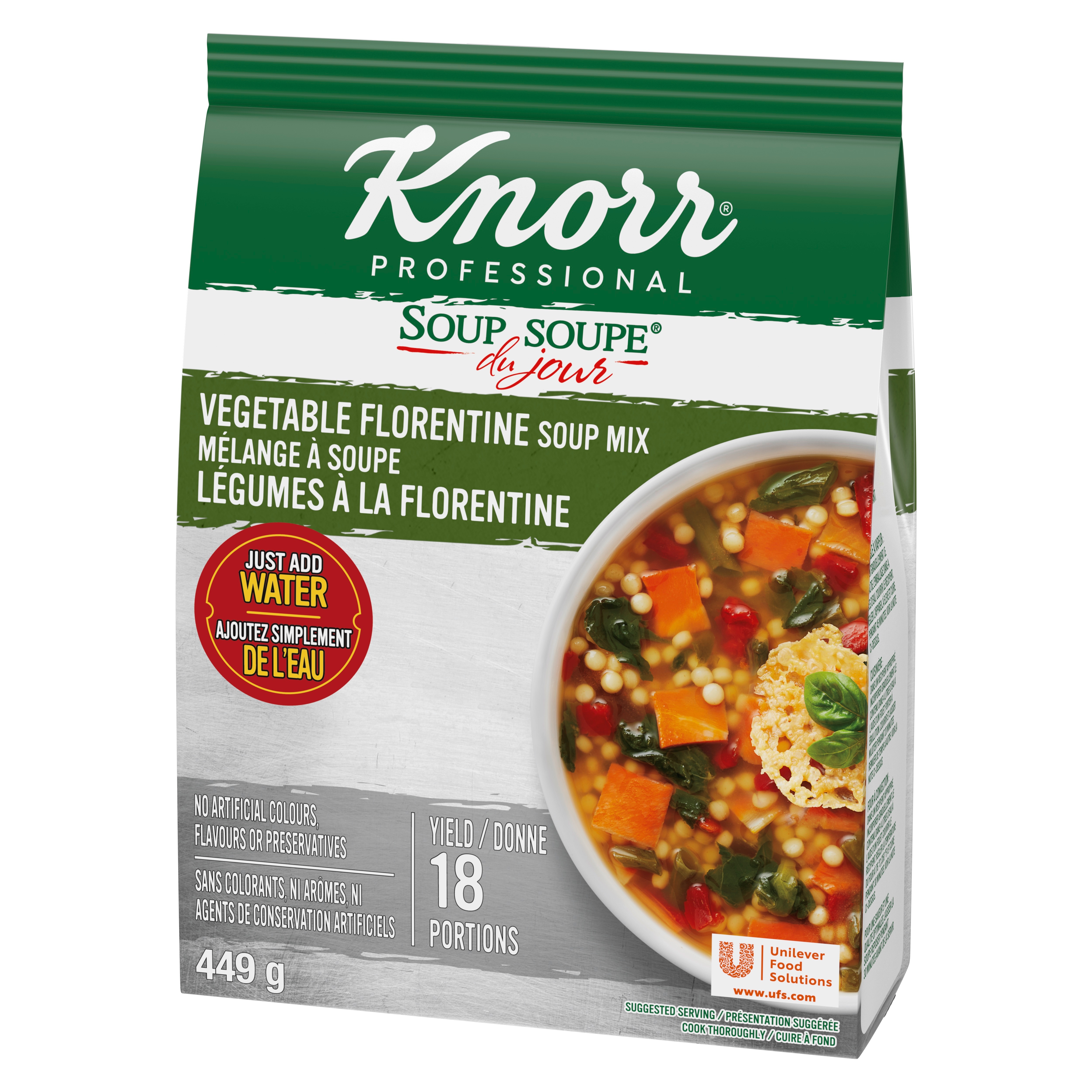 Knorr® Professionnel Soupe du Jour Légumes à la Florentine 4 x 449 gr - 